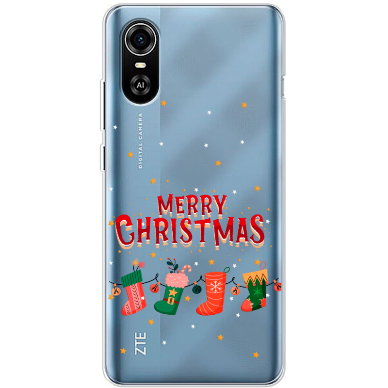 Прозрачный чехол BoxFace ZTE Blade A31 Plus Merry Christmas