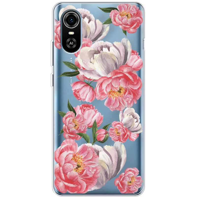 Прозрачный чехол BoxFace ZTE Blade A31 Plus Peony Watercolor Style