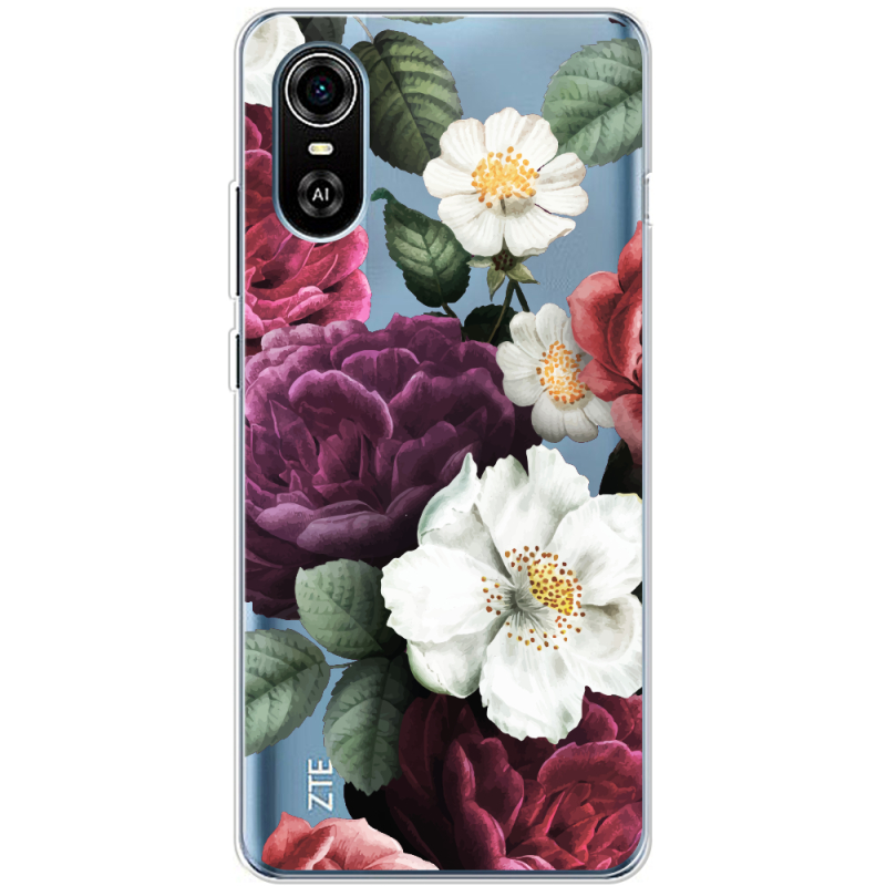 Прозрачный чехол BoxFace ZTE Blade A31 Plus Floral Dark Dreams