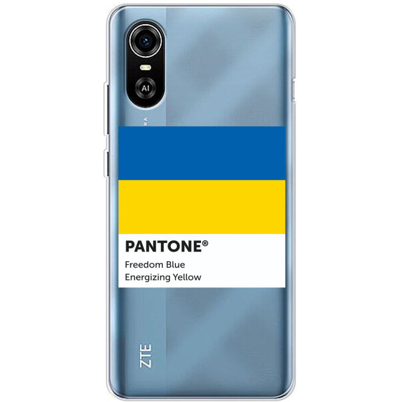 Прозрачный чехол BoxFace ZTE Blade A31 Plus Pantone вільний синій