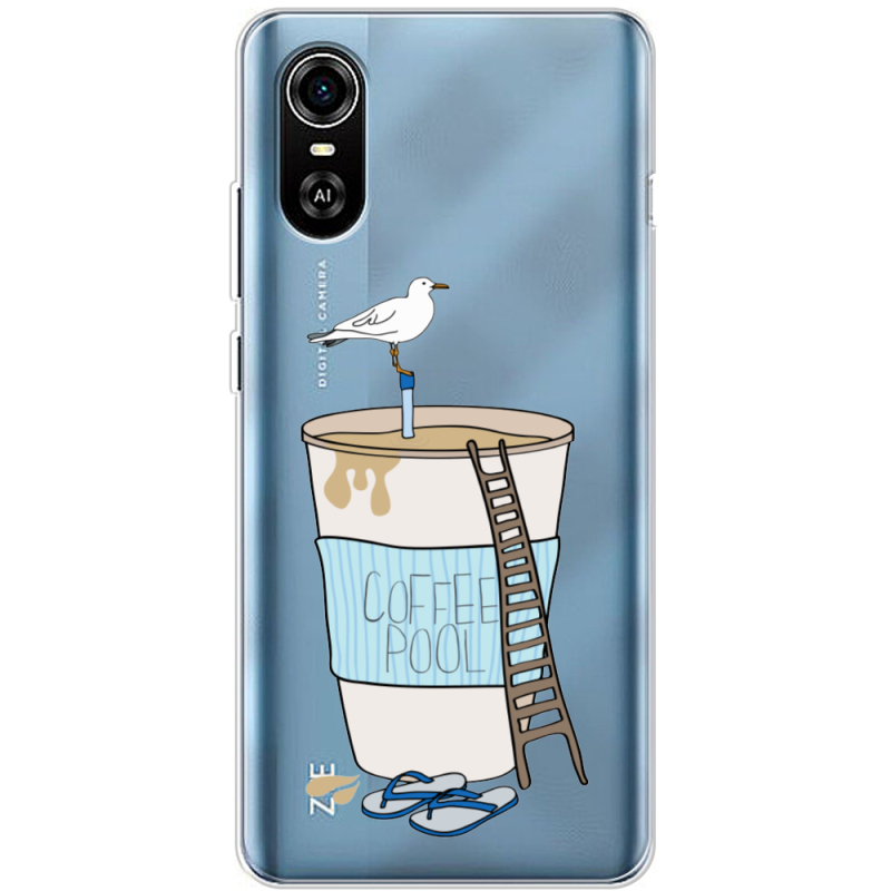 Прозрачный чехол BoxFace ZTE Blade A31 Plus Segull in Cofee Pool