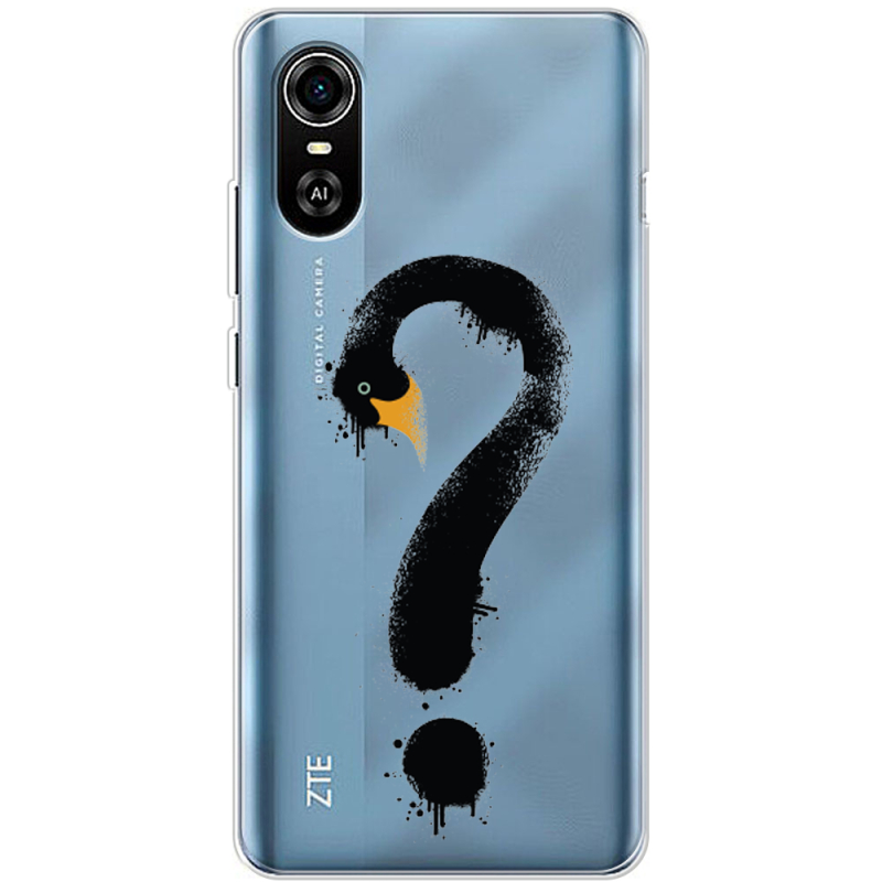 Прозрачный чехол BoxFace ZTE Blade A31 Plus Swan question