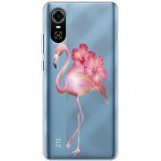 Прозрачный чехол BoxFace ZTE Blade A31 Plus Floral Flamingo