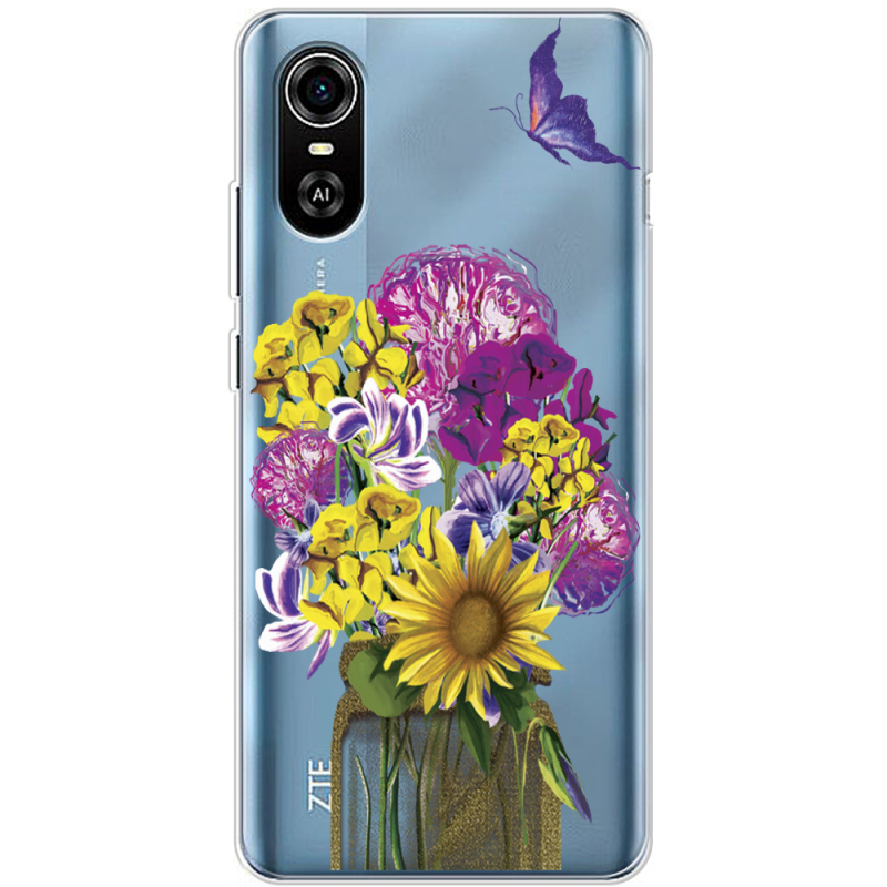 Прозрачный чехол BoxFace ZTE Blade A31 Plus My Bouquet