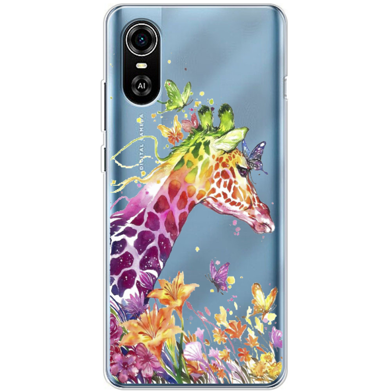 Прозрачный чехол BoxFace ZTE Blade A31 Plus Colorful Giraffe