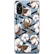 Прозрачный чехол BoxFace ZTE Blade A31 Plus Cotton flowers