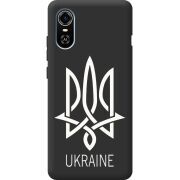 Черный чехол BoxFace ZTE Blade A31 Plus Тризуб монограмма ukraine