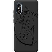 Черный чехол BoxFace ZTE Blade A31 Plus Horse