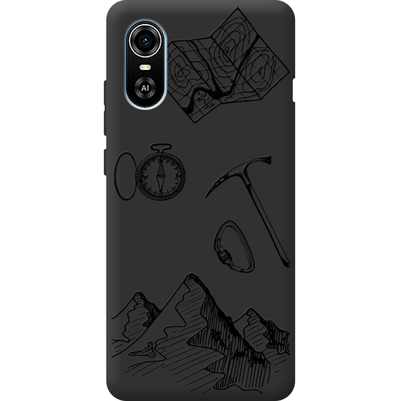 Черный чехол BoxFace ZTE Blade A31 Plus Mountains