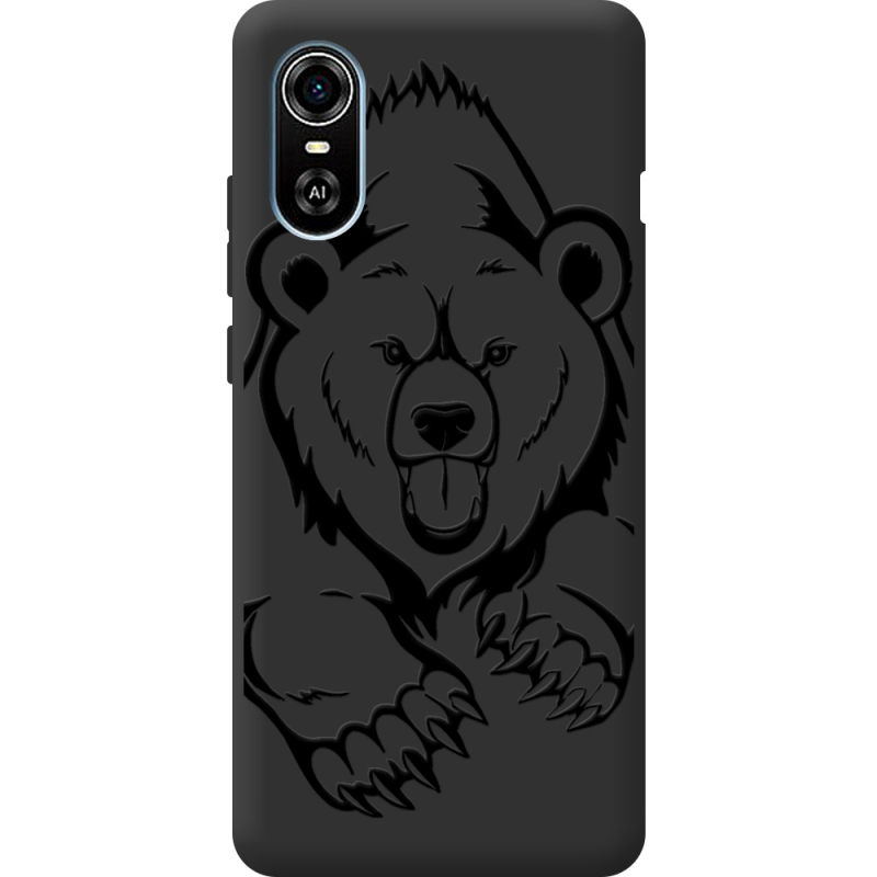 Черный чехол BoxFace ZTE Blade A31 Plus Grizzly Bear