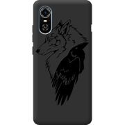 Черный чехол BoxFace ZTE Blade A31 Plus Wolf and Raven