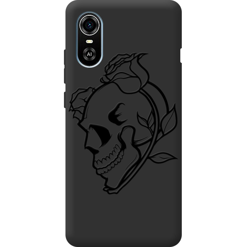 Черный чехол BoxFace ZTE Blade A31 Plus Skull and Roses