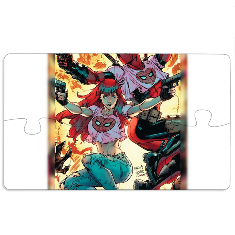 Магнитные фотопазлы 110 на 65 Deadpool and Mary Jane