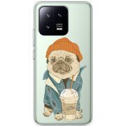 Прозрачный чехол BoxFace Xiaomi 13 Dog Coffeeman