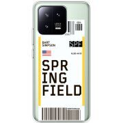 Прозрачный чехол BoxFace Xiaomi 13 Ticket Springfield