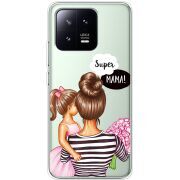 Прозрачный чехол BoxFace Xiaomi 13 Super Mama and Daughter