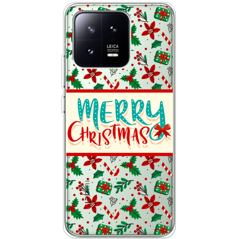 Прозрачный чехол BoxFace Xiaomi 13 Vintage Christmas Pattern