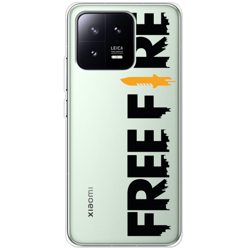 Прозрачный чехол BoxFace Xiaomi 13 Free Fire Black Logo