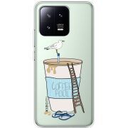 Прозрачный чехол BoxFace Xiaomi 13 Segull in Cofee Pool
