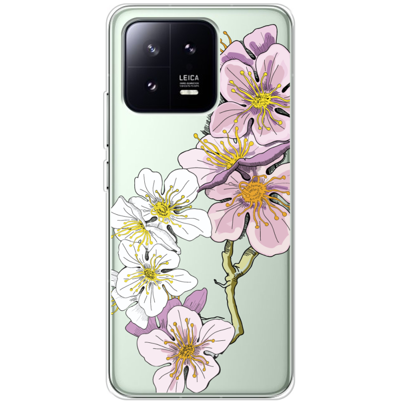 Прозрачный чехол BoxFace Xiaomi 13 Cherry Blossom