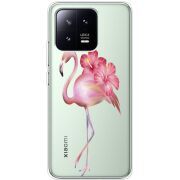 Прозрачный чехол BoxFace Xiaomi 13 Floral Flamingo