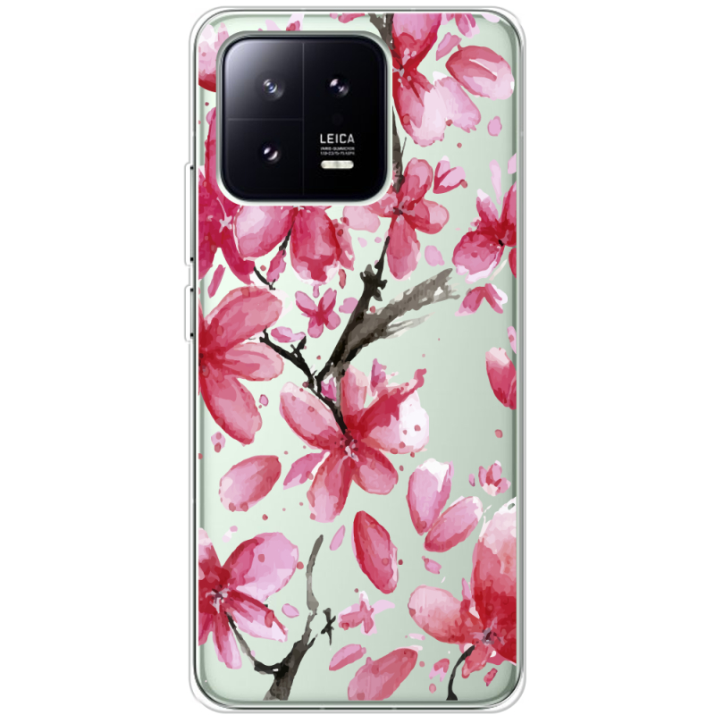 Прозрачный чехол BoxFace Xiaomi 13 Pink Magnolia