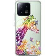 Прозрачный чехол BoxFace Xiaomi 13 Colorful Giraffe