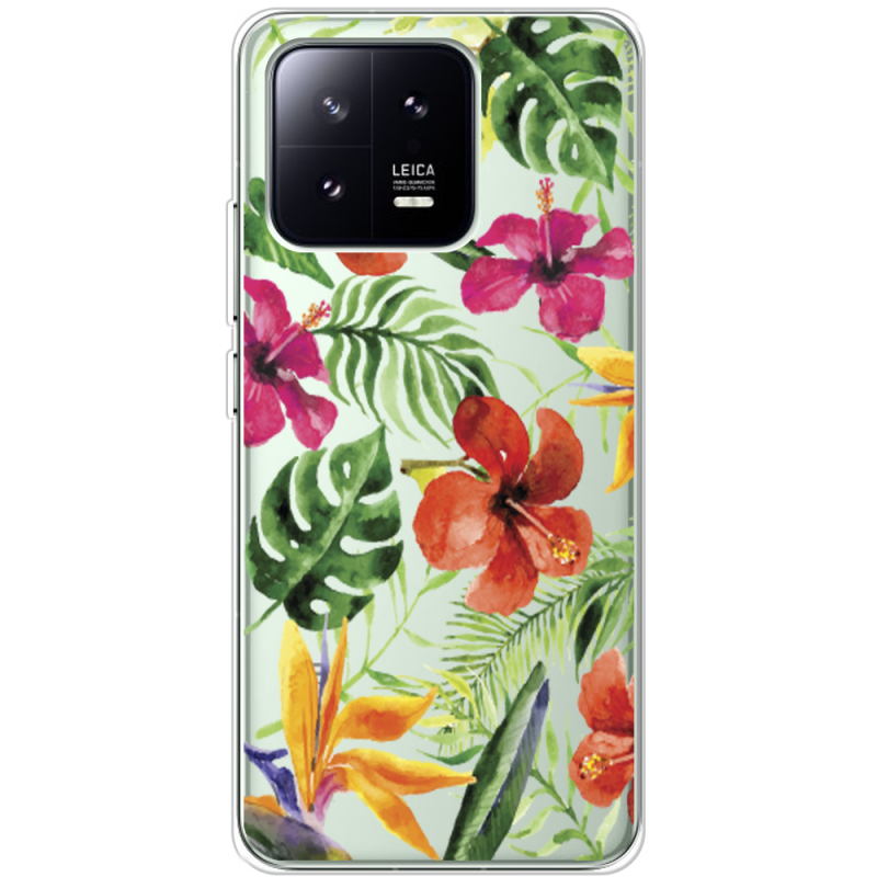 Прозрачный чехол BoxFace Xiaomi 13 Tropical Flowers