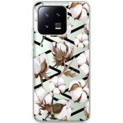 Прозрачный чехол BoxFace Xiaomi 13 Cotton flowers