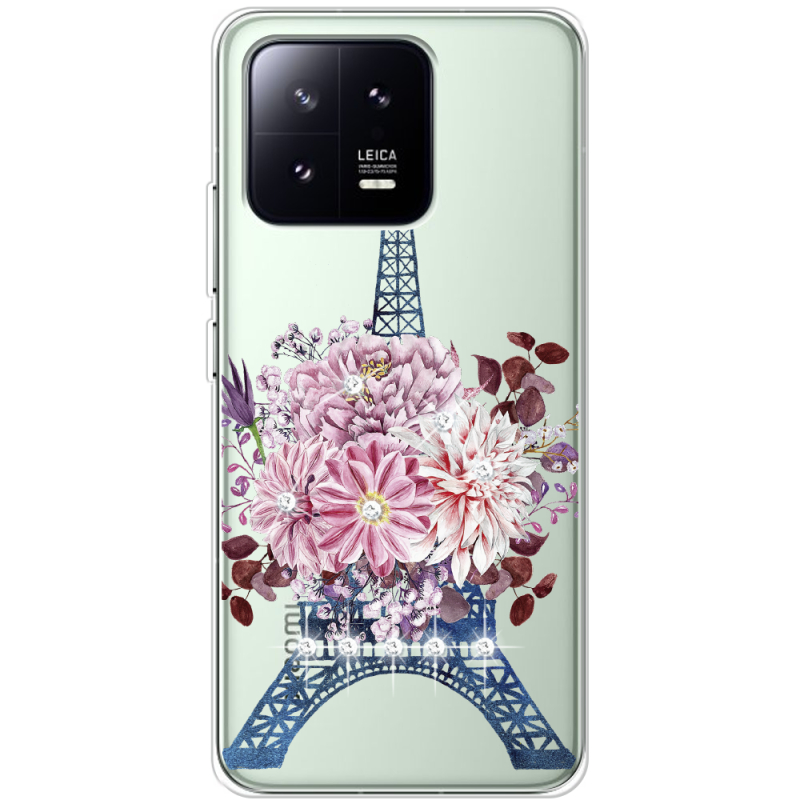 Чехол BoxFace со стразами Xiaomi 13 Eiffel Tower