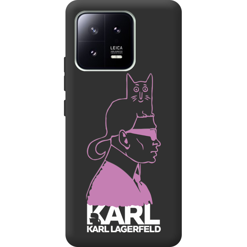 Черный чехол BoxFace Xiaomi 13 Pink Karl