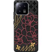 Черный чехол BoxFace Xiaomi 13 FranceFlowers