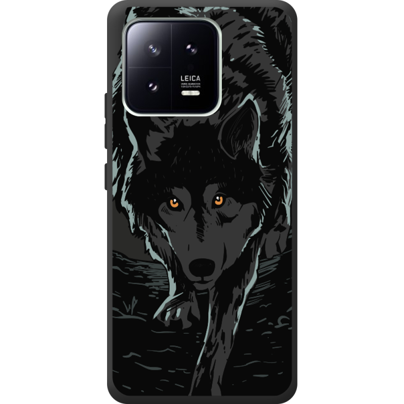 Черный чехол BoxFace Xiaomi 13 Wolf