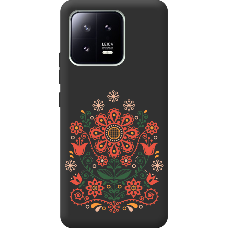 Черный чехол BoxFace Xiaomi 13 Ukrainian Ornament