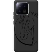 Черный чехол BoxFace Xiaomi 13 Horse