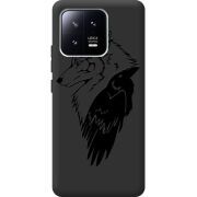 Черный чехол BoxFace Xiaomi 13 Wolf and Raven