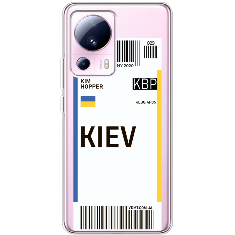 Прозрачный чехол BoxFace Xiaomi 13 Lite Ticket Kiev