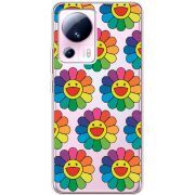 Прозрачный чехол BoxFace Xiaomi 13 Lite Hippie Flowers