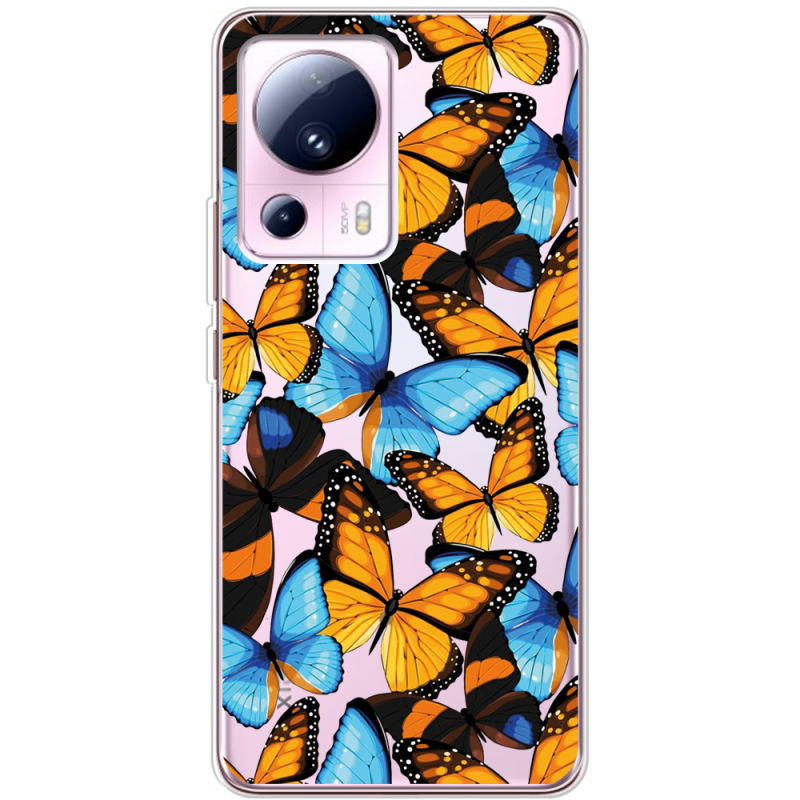 Прозрачный чехол BoxFace Xiaomi 13 Lite Butterfly Morpho