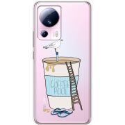 Прозрачный чехол BoxFace Xiaomi 13 Lite Segull in Cofee Pool