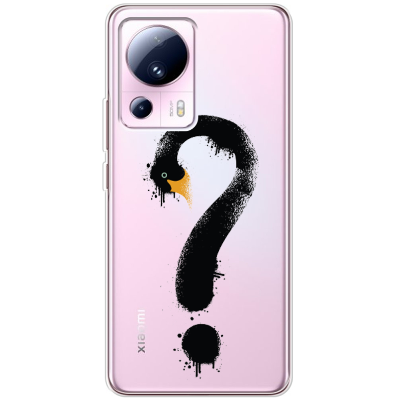 Прозрачный чехол BoxFace Xiaomi 13 Lite Swan question