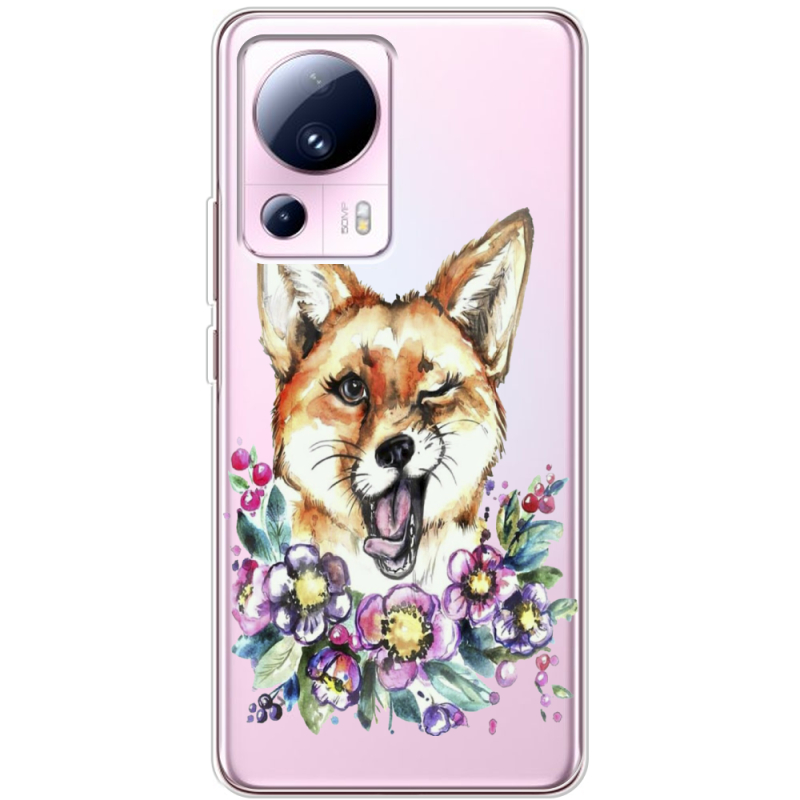 Прозрачный чехол BoxFace Xiaomi 13 Lite Winking Fox