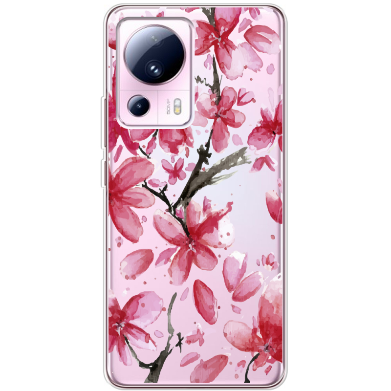 Прозрачный чехол BoxFace Xiaomi 13 Lite Pink Magnolia