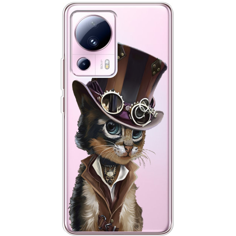 Прозрачный чехол BoxFace Xiaomi 13 Lite Steampunk Cat