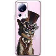 Прозрачный чехол BoxFace Xiaomi 13 Lite Steampunk Cat