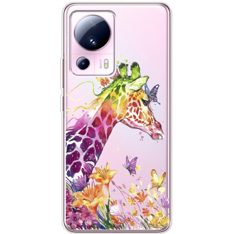 Прозрачный чехол BoxFace Xiaomi 13 Lite Colorful Giraffe