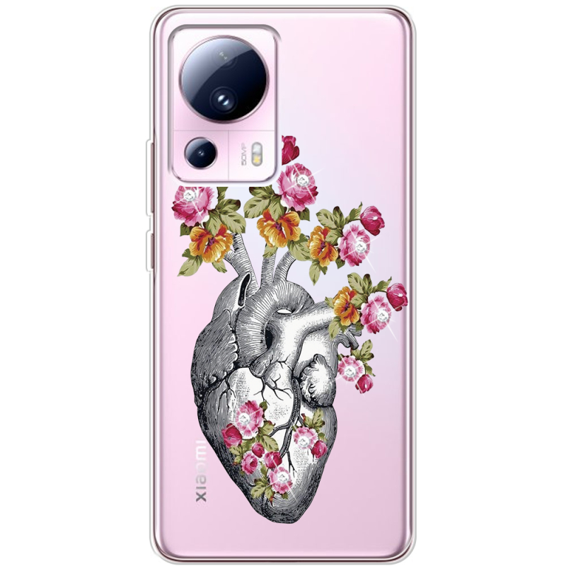 Чехол BoxFace со стразами Xiaomi 13 Lite Heart