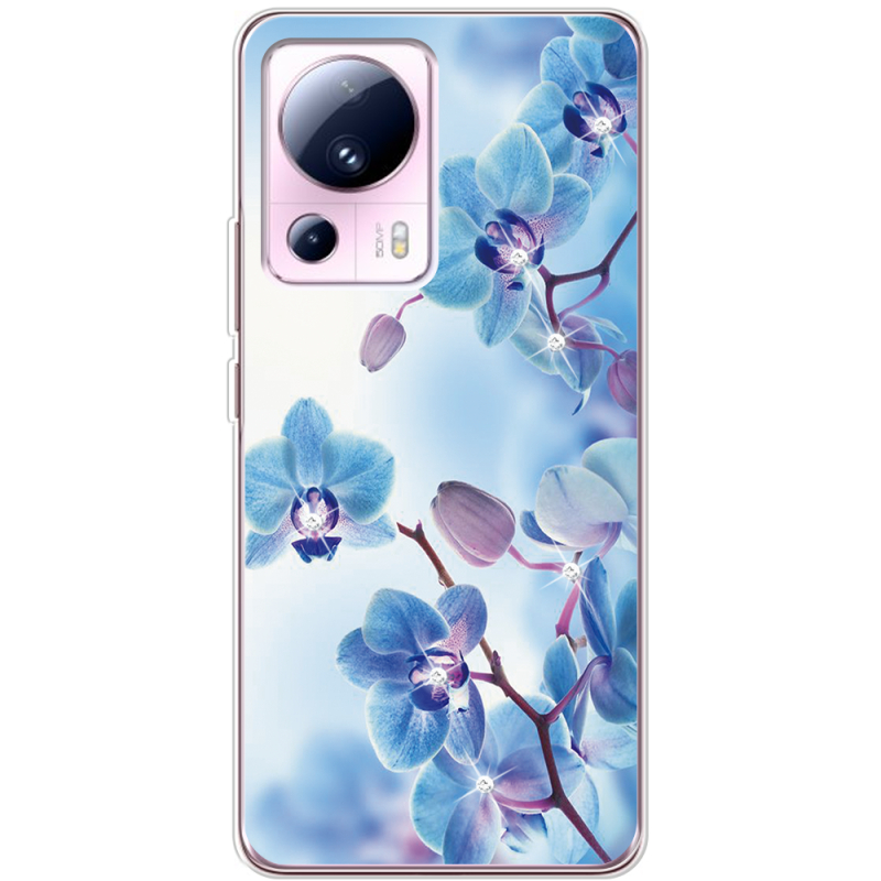 Чехол BoxFace со стразами Xiaomi 13 Lite Orchids