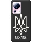 Черный чехол BoxFace Xiaomi 13 Lite Тризуб монограмма ukraine