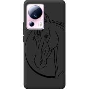 Черный чехол BoxFace Xiaomi 13 Lite Horse